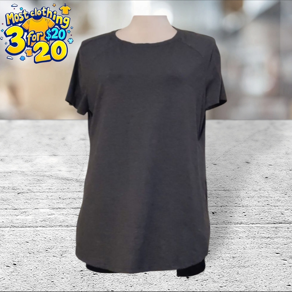 Avia athletic Tshirt charcoal gray size L 12-14